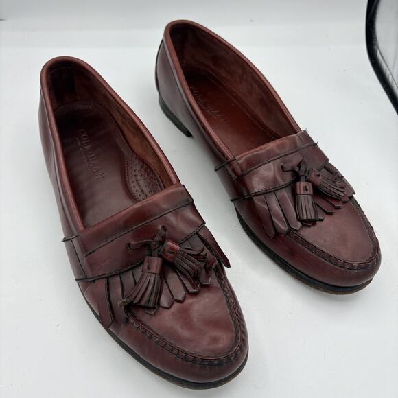 Cole Haan Shoes Mens Size 13 B Burgundy Tassel Loafers Penny‎ Dress Classic - Picture 1 of 9